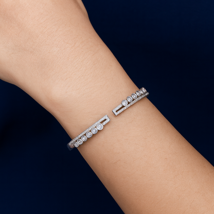 925 Sterling Silver Trinity Kada Bracelet