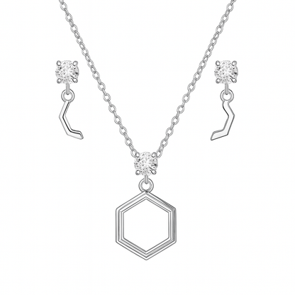 925 Sterling Silver Ember Pendant Set