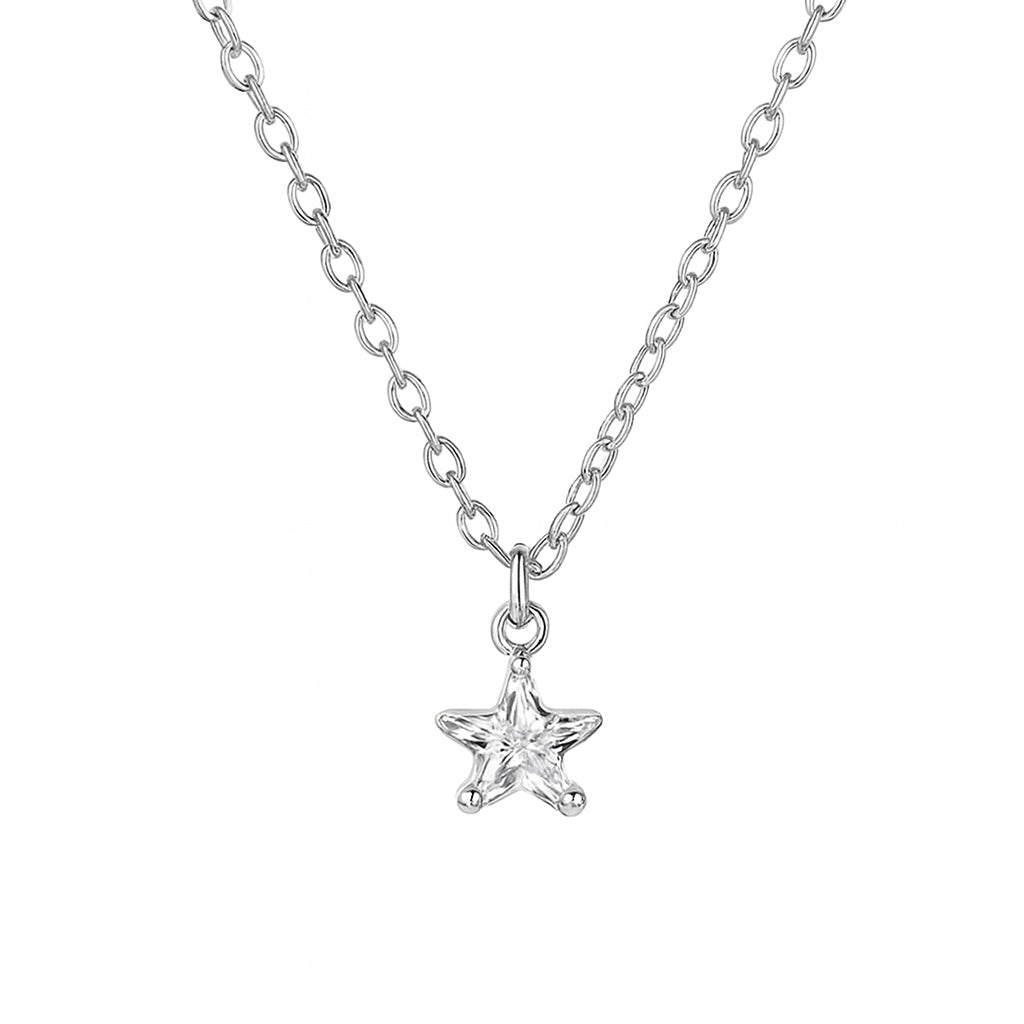 925 Sterling Silver Minimal Star Necklace