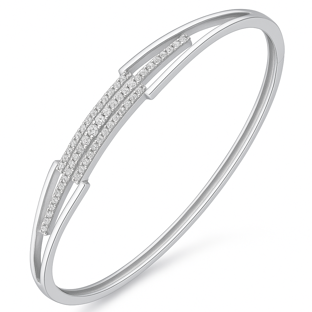 925 Sterling Silver Collins Kada Bracelet